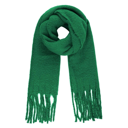 Warme sjaal effen donker groen